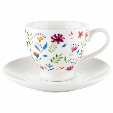 Florina Porcelanowa filiżanka i spodek Folk, 220 ml