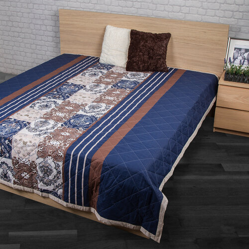 Prehoz na posteľ Paolina modrá, 240 x 220 cm