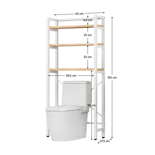 BELRAM WC-polc, tölgyfa