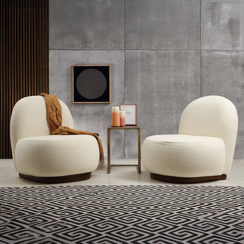 Polstersessel Tina Bouclet White
