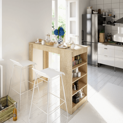 Stół barowy AUSTEN, dąb sonoma