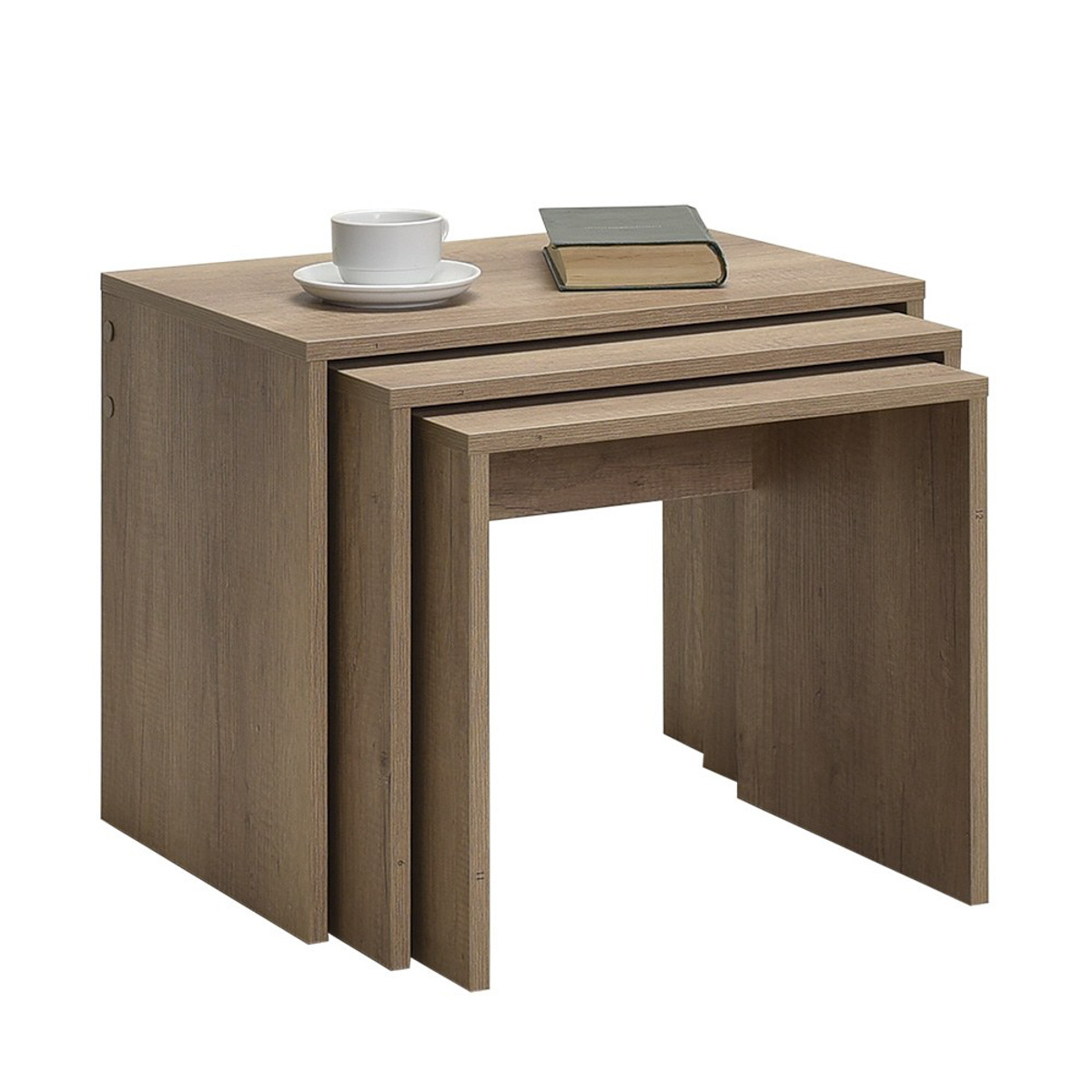 Odkládací stolek SHP Light Walnut, 3 ks