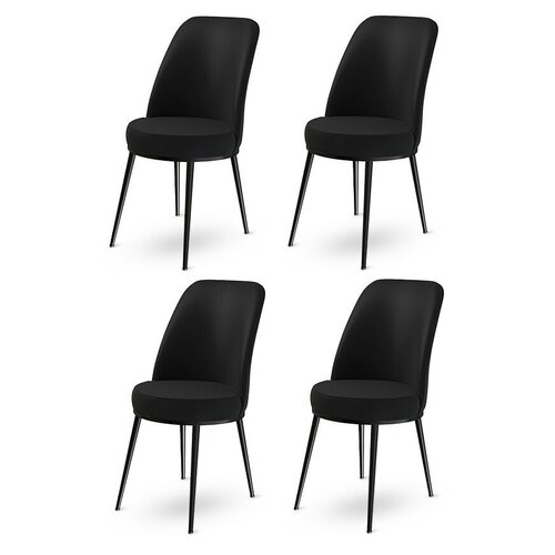 Dexa Black and Black étkezőszék szett, 4 db