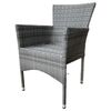 Autronic Scaun de gradina, metal, polyrattan, gri,AZC-S2118 GREY