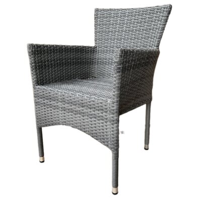 Autronic Scaun de gradina, metal, polyrattan, gri,AZC-S2118 GREY