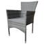 Autronic Scaun de gradina, metal, polyrattan, gri,AZC-S2118 GREY