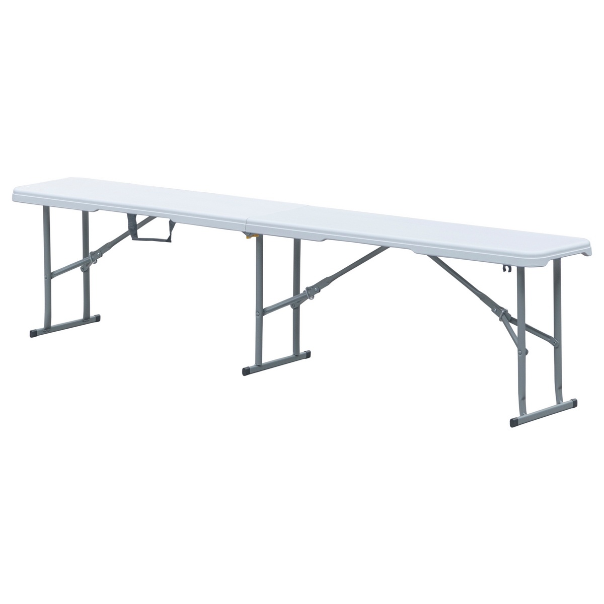 Autronic Ławka ogrodowa, metal, plastik, biała,AZ-K 1001 WT