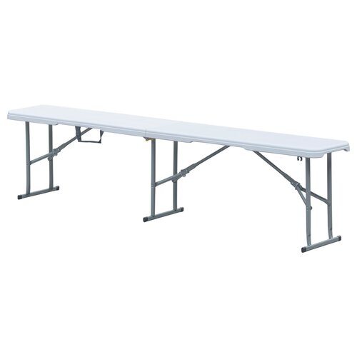 Autronic Ławka ogrodowa, metal, plastik, biały, AZ-K 1001 WT