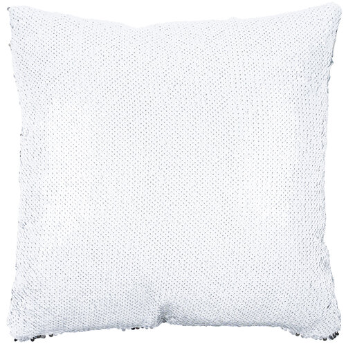 Poduszka z cekinami srebrny, 40 x 40 cm