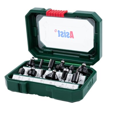 Asist AR04-0202 zestaw frezów do frezarki górnej, 12 szt.