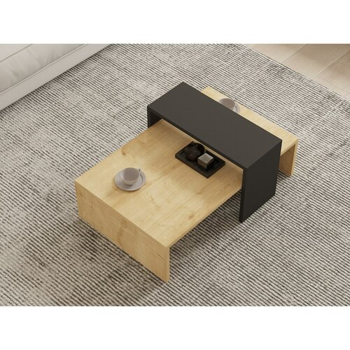 Konferenční stolek Glow Anthracite and Sapphire Oak