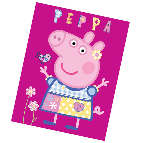 Otroška odeja Prasátko Pepina Modelka, 110 x 140cm