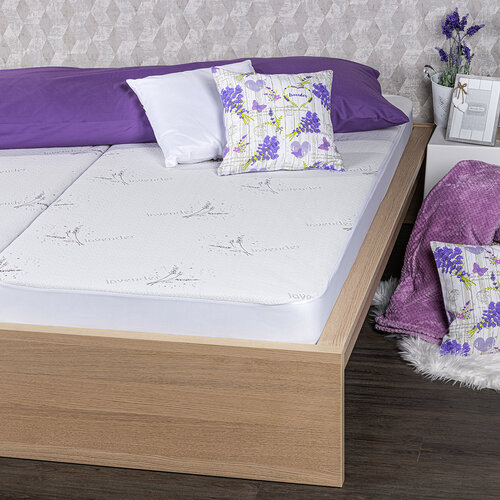 4Home Lavender Undurchlässiger Matratzenschoner mit Saum, 90 x 200 cm + 30 cm