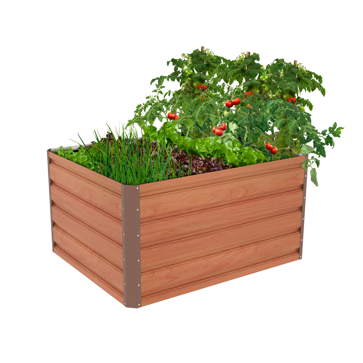 Vysoký záhon G21 Daisy 100 x 80 x 52 cm, kov,hnedý