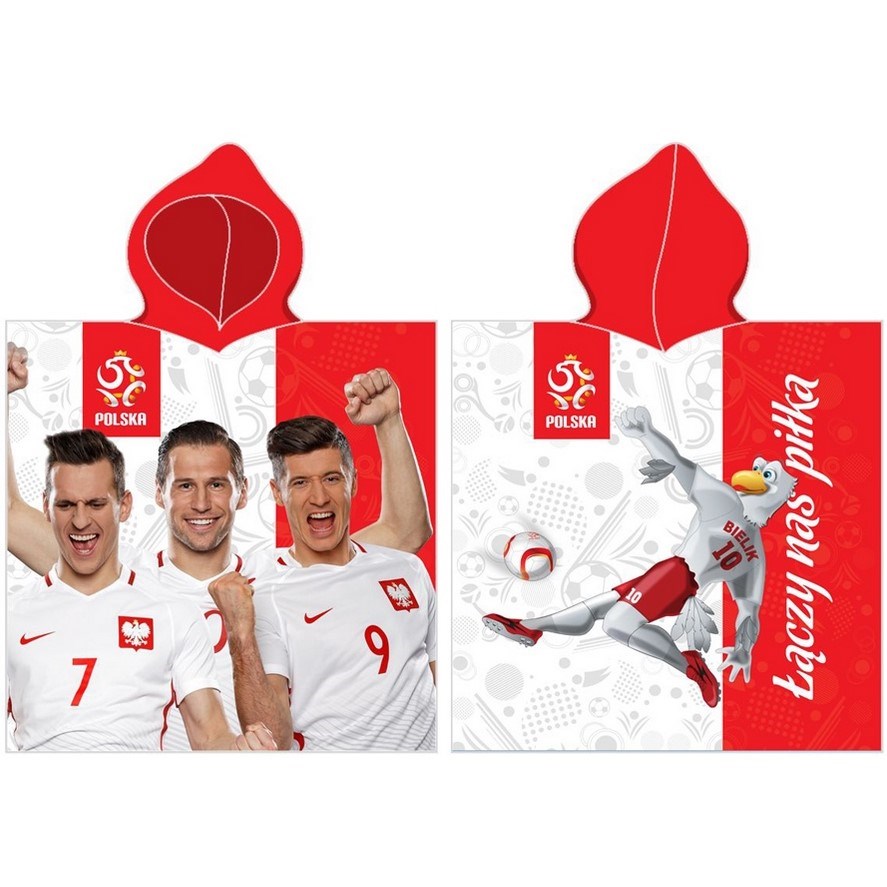 BedTex Detské pončo futbal PZPN, 50 x 100 cm