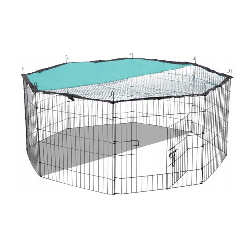 Aldotrade Kleintiergehege inklusive Netz mit Sonnenschutz, 8 Paneele 56 x 57 cm