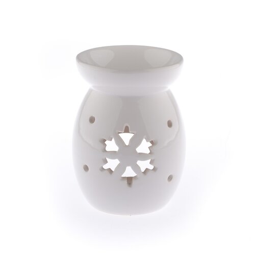 Ceramiczny kominek aromatyczny Płatek śniegu, biały