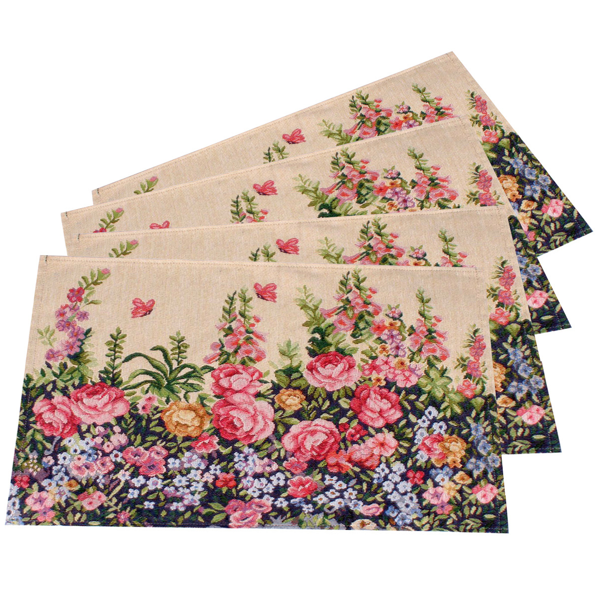 Dakls Prostírání Flowers, 33 x 48 cm, sada 4 ks