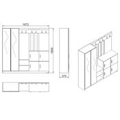 Set de hol Dane Anthracite and Atlantic Pine