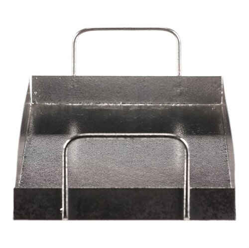 Tavă metalică cu mâner dreptunghiulară, argintie,36 x 16 x 7 cm