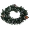 Snowy karácsonyi koszorú zöld, átmérő 40 cm