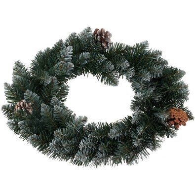 Snowy karácsonyi koszorú zöld, átmérő 40 cm
