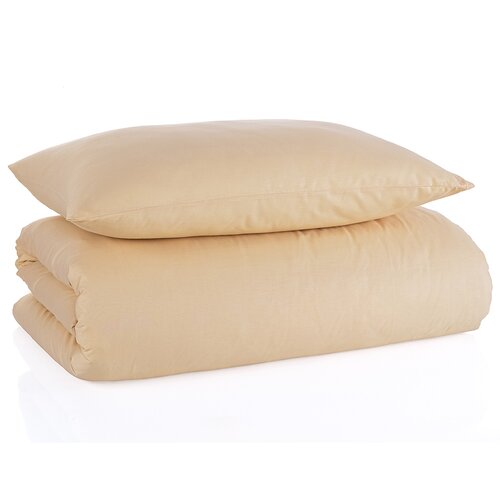 Pościel bawełniana Color beżowy 140 x 200 cm, 70 x 90 cm