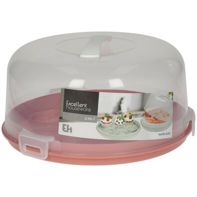 Tava de servit cu capac EH 2in1, diametru 28 cm,roz