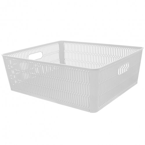 Orion Пластиковий штабельований кошик NESTA, 38 x 33 x 12,7 см, білий