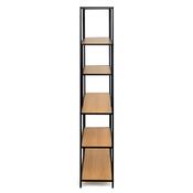 Raft metalic LOFTY GRID Asym Oak, 185 x 77 cm