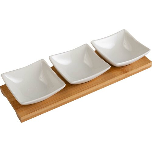 Lamart LT9217 4-tlg. Servierschalen-Set Bamboo, 26 x 8 cm