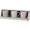 EH 3-teiliges Set aus Porzellantassen Coffee time, 100 ml