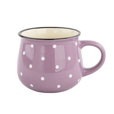 Kubek ceramiczny Dots 770 ml, fioletowy