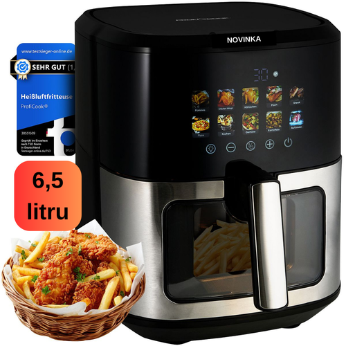 ProfiCook FR 1286 H horkovzdušná fritéza s grafickým displejem a dotykovým senzorem, 6,5 l