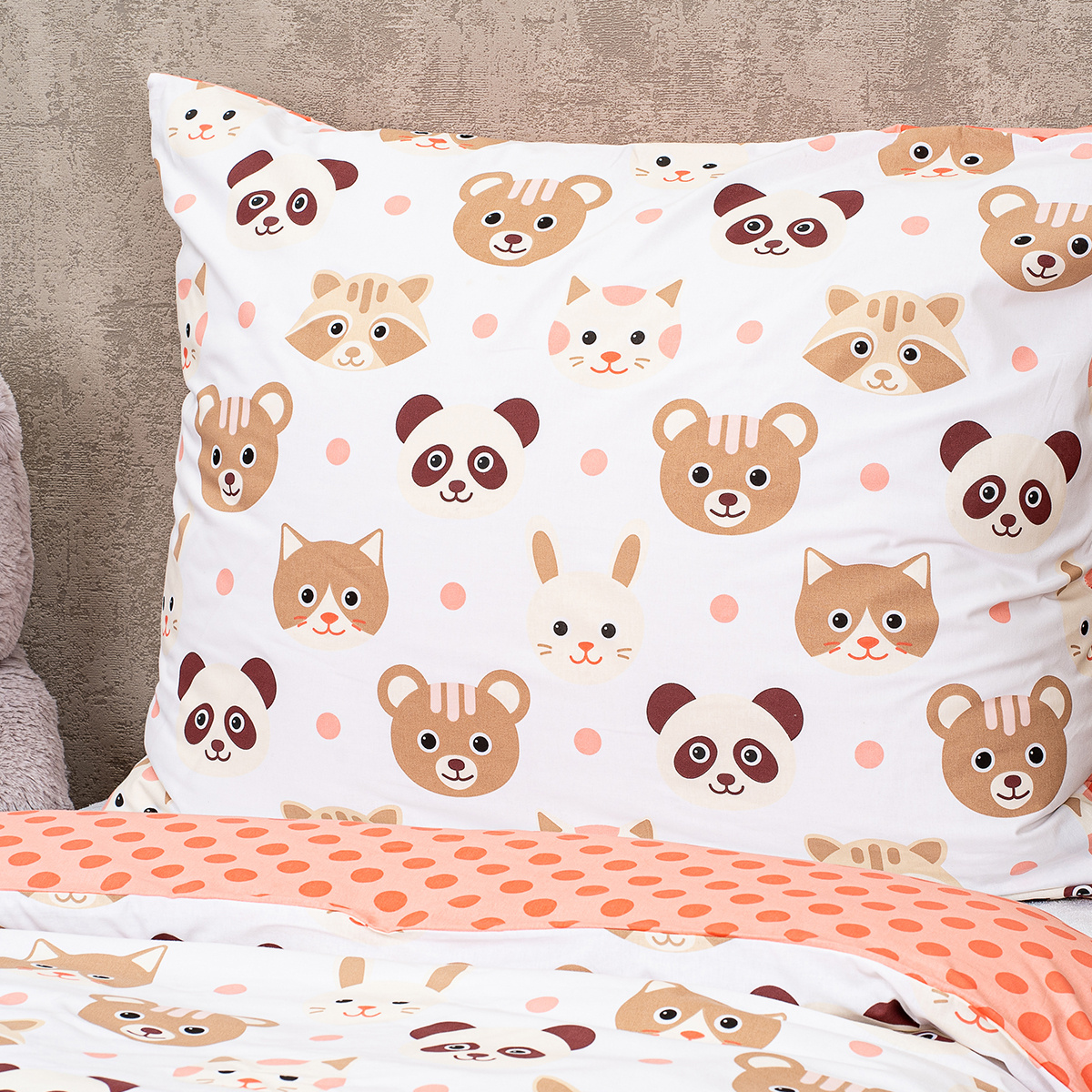 4Home Cute animals gyerek pamut ágyneműhuzat, 140 x 200 cm, 70 x 90 cm termék 2. képe