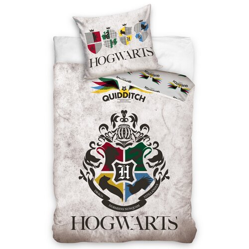 Dětské bavlněné povlečení Harry Potter Famfrpálové týmy, 140 x 200 cm, 70 x 90 cm