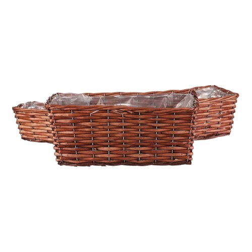 Übertopf-Set aus Weide Garden, 3 Stück, 3 Größenbraun  ,