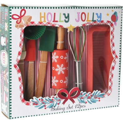 Set de 12 piese pentru copt Holly Jolly pentrucopii, 31 x 27 x 7,5 cm