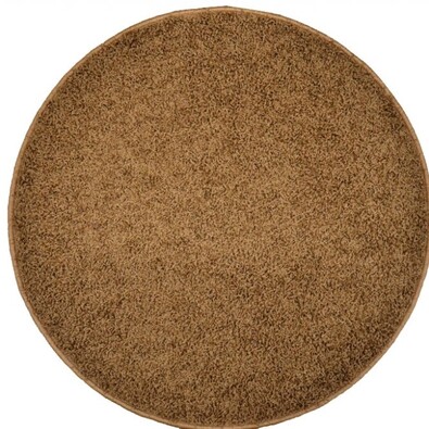 Kusový koberec Elite Shaggy hnědá, priemer 120 cm
