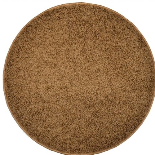 Kusový koberec Elite Shaggy hnědá, priemer 120 cm