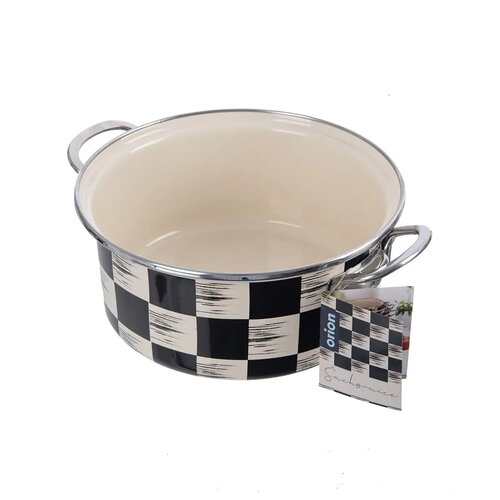 Orion Šachovnice Lem zománcozott edény, 3 l,átmérő 22 cm