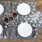 Vianočné prestieranie a behúň Stars Deco Fabric sivá, sada 5 ks