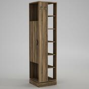 Wieszak obrotowy z lustrem Roll Walnut
