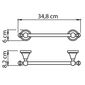 GEDY NV213013 Nevis Uchwyt na ręcznik 30 x 8,2 cm, chrom