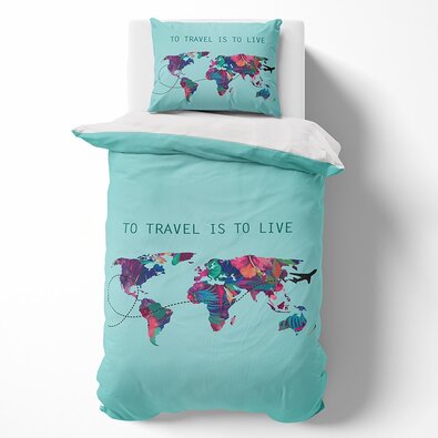 Towee Bavlnené obliečky Travel the World, 140 x 200 cm, 70 x 90 cm