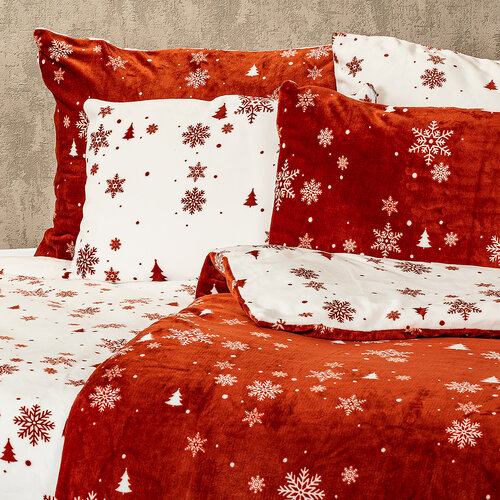 Lenjerie de pat din microflanel 4Home Happy winter, 140 x 200 cm, 70 x 90 cm