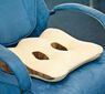 Zdravotní polštář na židli, béžová + hnědá, 38 x 41 x 11 cm