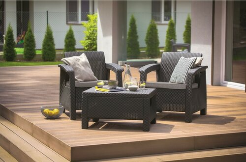 Set de grădină Keter Corfu WEEKEND grafit