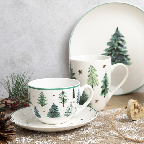 Florina Tasse und Untertasse Winterland, 240 ml