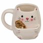 Tasse Katze mit Tasche für Kekse, 400 ml